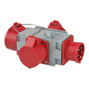 Brennenstuhl CEE Adapter stroomverdeler IP44 (1x CEE stekker 400V & 3x CEE stopcontacten 400V/16A, voor continu gebruik buiten, bouwplaatsen en landbouw)-2
