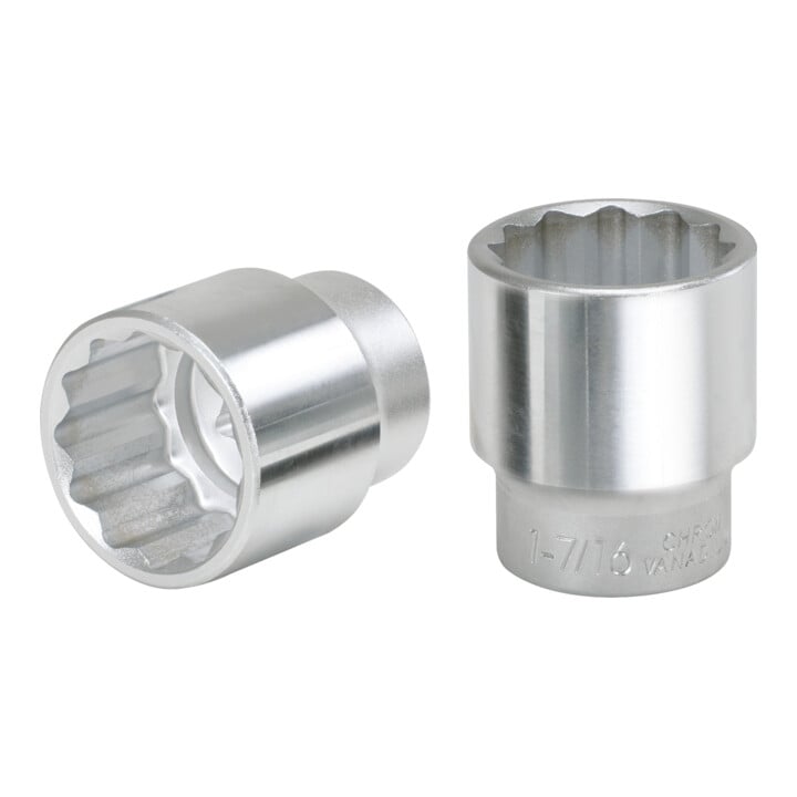 KS Tools 1" 12-kant-Stecknuss, kurz, 67 mm