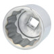 KS Tools 1" 12-kant-Stecknuss, kurz, 75 mm