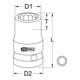 KS Tools 1/2" 12-kantige krachtdop, kort (inch)-3