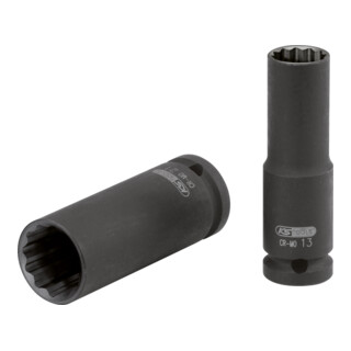 KS Tools 1/2" 12-kant-Kraft-Stecknuss, lang, 8 mm