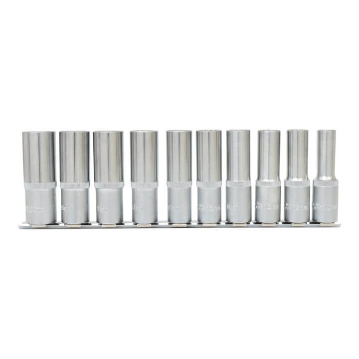 KS Tools 1/2" 12-kant-Stecknuss-Satz, lang, 10-teilig
