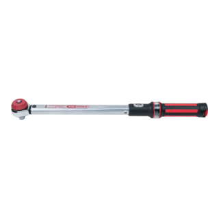 KS Tools 1/2'' ERGOTORQUE®precision Drehmomentschlüssel 40-200 Nm mit Quick-Lock Drehknopf-Umsteck-Ratschenkopf