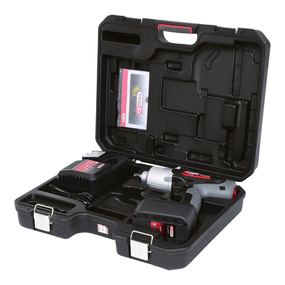 KS Tools 1/2' Akku-Schlag-Schrauber Drehmomentvorwahl,1.800 U/min,mit 1 Akku+1 Ladegerät