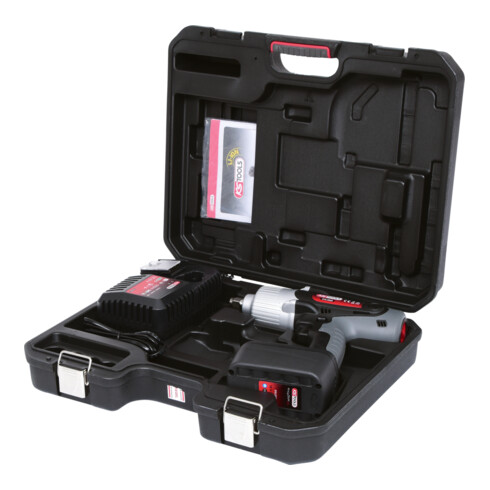 KS Tools 1/2' Clé à chocs avec réglage de couple sur batterie,1.800 Tr/min,avec 1 batterie et chargeur
