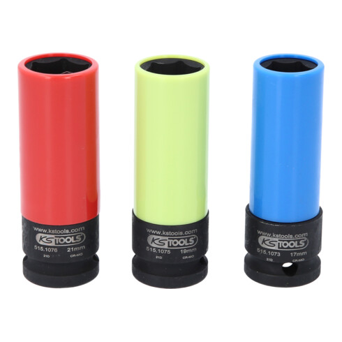 KS Tools 1/2" aluminium randdopsleutelset robuust, 3 stuks