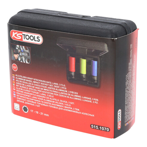 KS Tools 1/2" aluminium randdopsleutelset robuust, 3 stuks