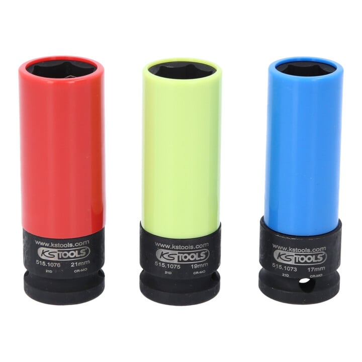 KS Tools 1/2" aluminium randdopsleutelset robuust, 3 stuks