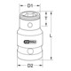 KS Tools 1/2" Bit-Adapter-Stecknuss, für Bits 5/16" mit Spannring-3