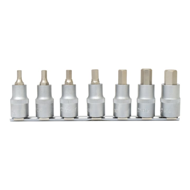 KS Tools 1/2" bit dopsleutelset inbus, kort, 7 stuks