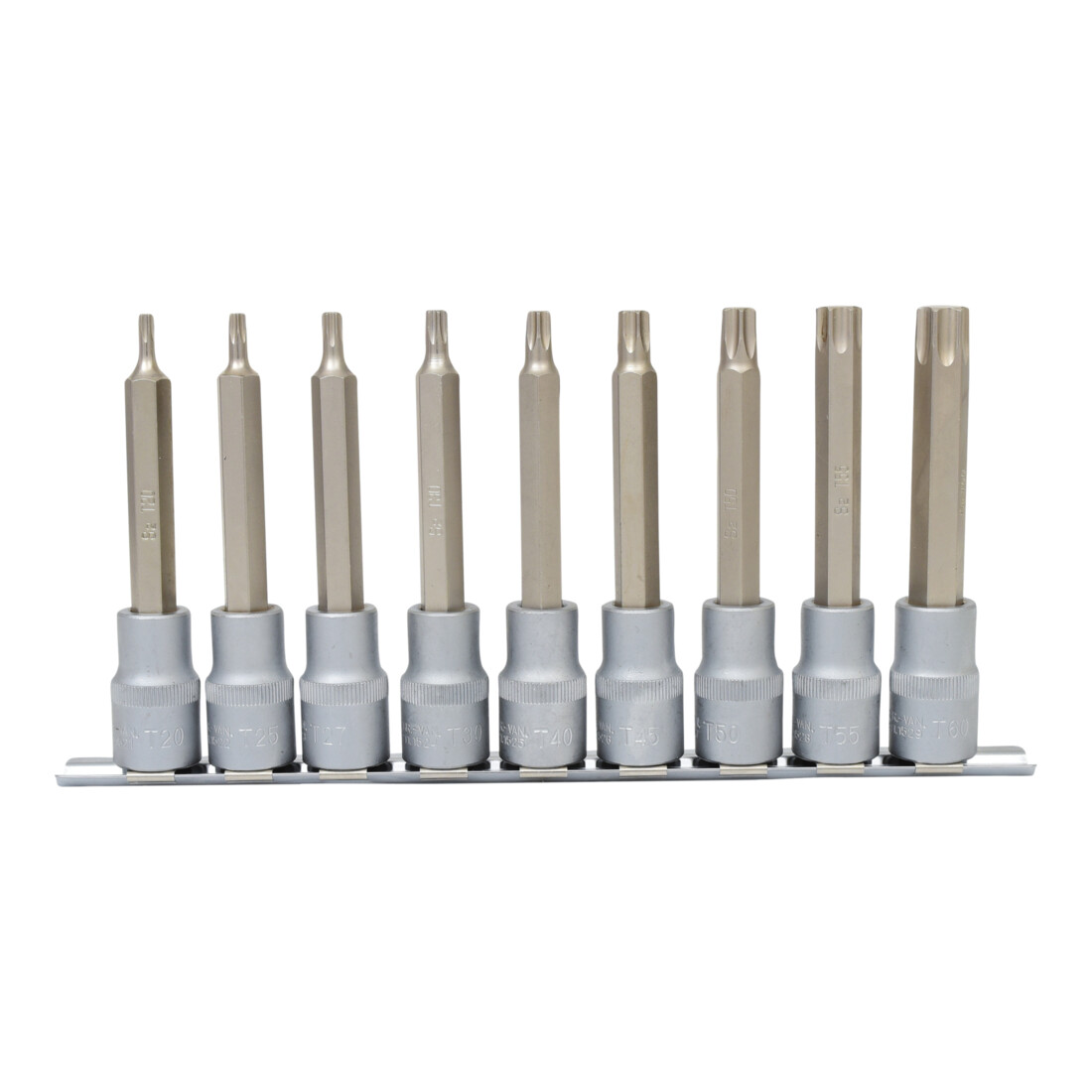 KS Tools 1/2" bit dopsleutelset TX, lang, 9-delig, T20-T60