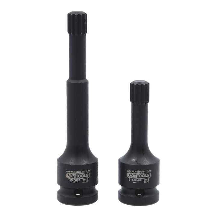 KS Tools 1/2" Bit-dopsleutelset XZN, kracht, 2-dlg