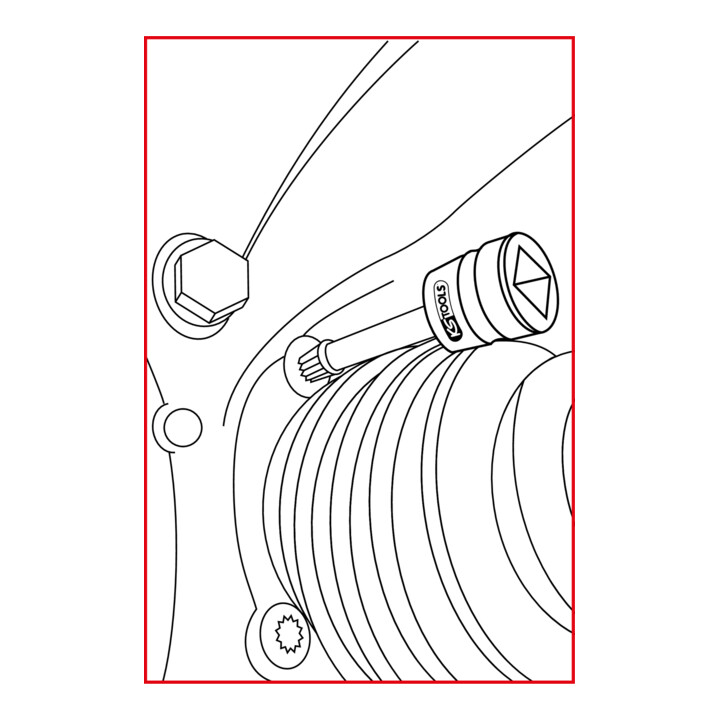 KS Tools 1/2" Bit-dopsleutelset XZN, kracht, 2-dlg