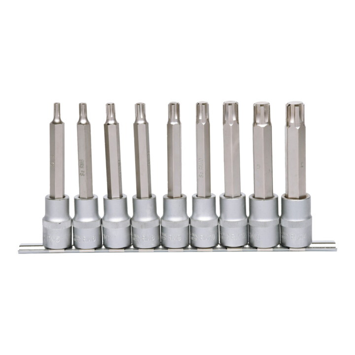 KS Tools 1/2" Bit-Stecknuss RIBE-Satz, 9-teilig, M5-M14