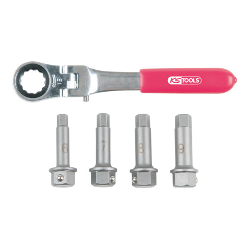 KS Tools 1/2" Bremssattel Spezial-Steckschlüssel- Satz, 5-teilig