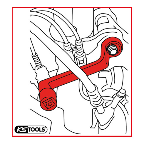 KS Tools 1/2" camber afstelsleutel, 21 mm