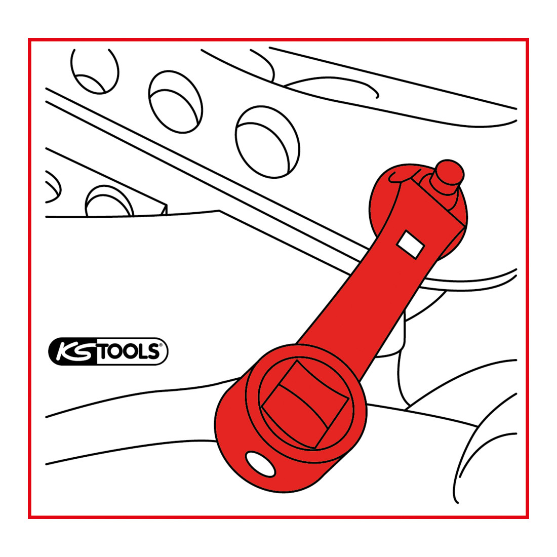 KS Tools 1/2" camber afstelsleutel voor VAG