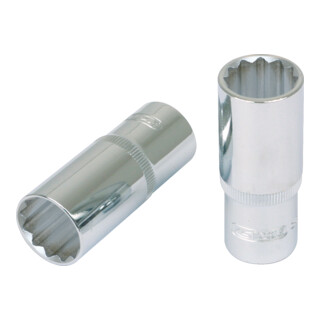 KS Tools 1/2" CHROMEplus 12-kant-Stecknuss, lang, 5/8"