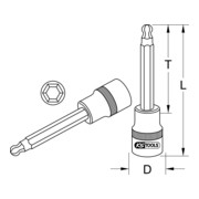 KS Tools 1/2" CHROMEplus bit dopsleutel XZN, lang-4