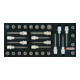 KS Tools 1/2" CHROMEplus bit dopsleutelset, 32 stuks in 1/3 systeem insteek-1