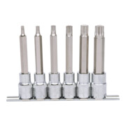 KS Tools 1/2" CHROMEplus bit dopsleutelset XZN, lang, 6 delig M5-M14-3