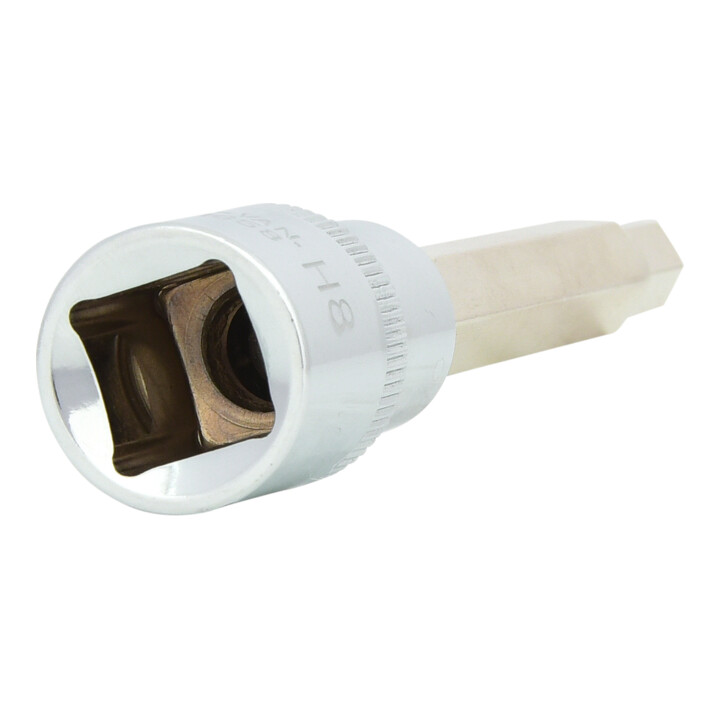KS Tools 1/2" CHROMEplus Bit-Stecknuss Innensechskant, lang, 8mm