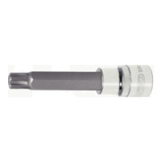KS Tools 1/2" CHROMEplus Bit-Stecknuss RIBE mit Stirnlochbohrung,lang
