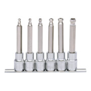 KS Tools 1/2" CHROMEplus Bit-Stecknuss-Satz Innen6kant, Kugelkopf, 6-teiliglang,  5-12mm-3