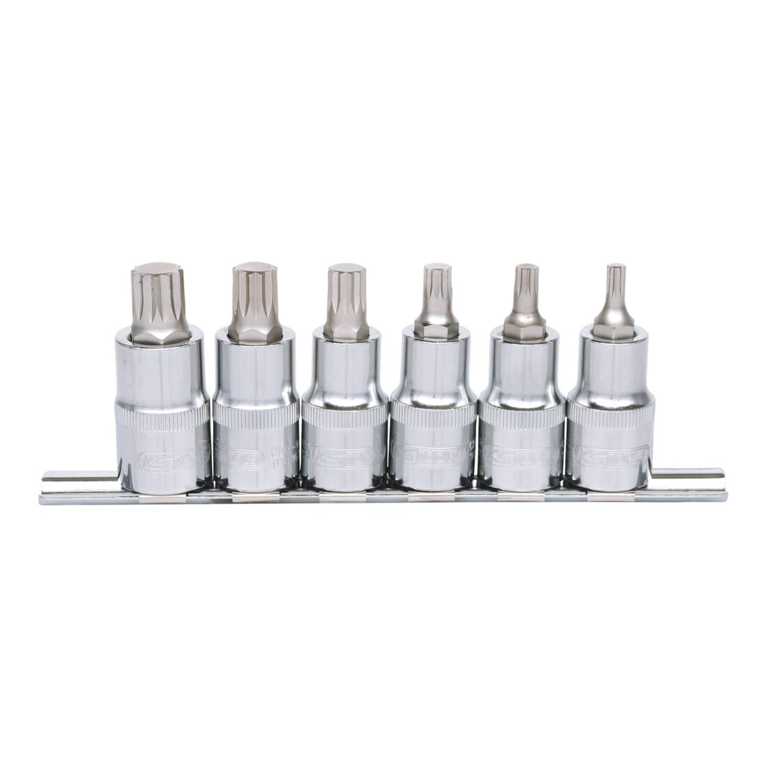 KS Tools 1/2" CHROMEplus Bit-Stecknuss-Satz XZN, 6-teilig M5-M14