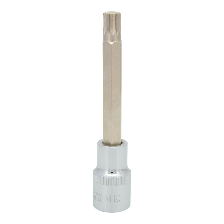 KS Tools 1/2" CHROMEplus Bit-Stecknuss XZN, lang, M10