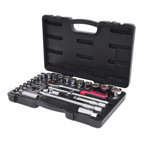 KS Tools 1/2" CHROMEplus Coffret de douilles, 28 pièces