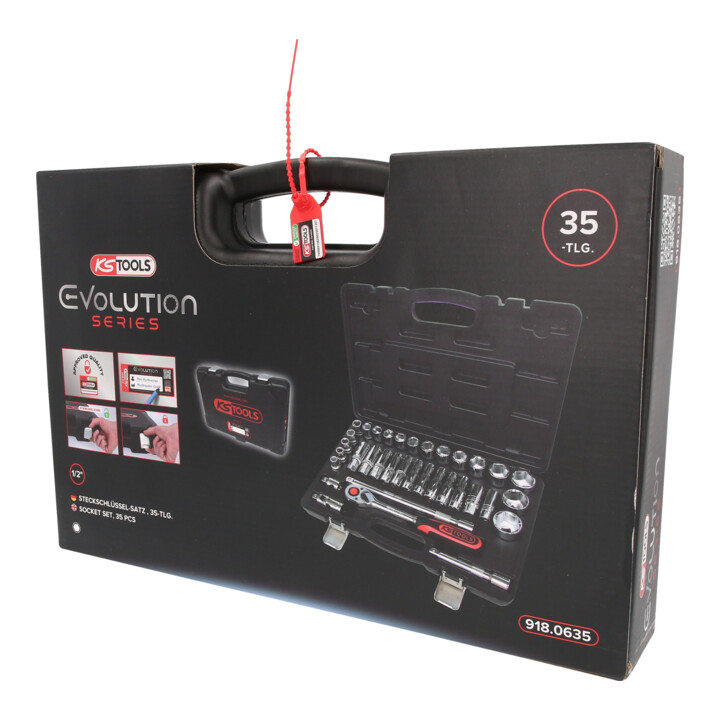 KS Tools 1/2" CHROMEplus Coffret de douilles, 35 pcs.