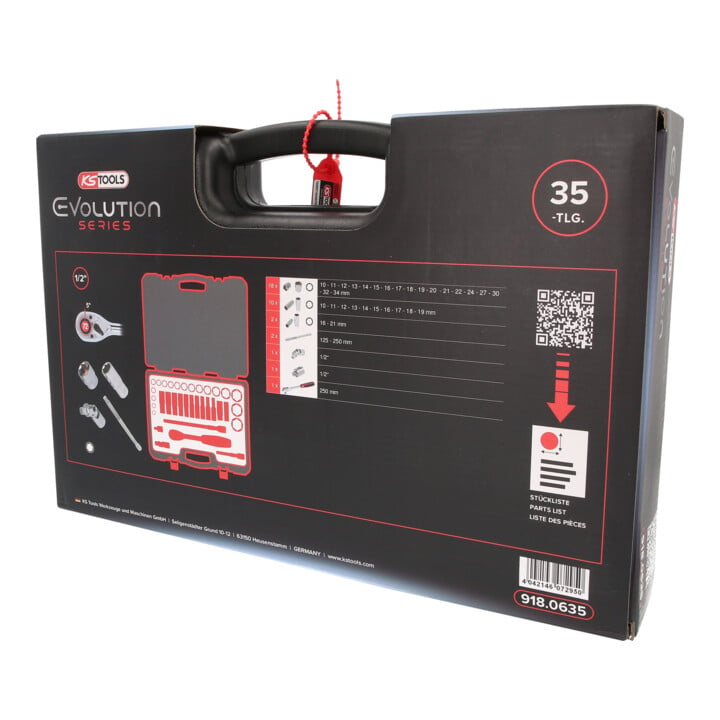 KS Tools 1/2" CHROMEplus Coffret de douilles, 35 pcs.