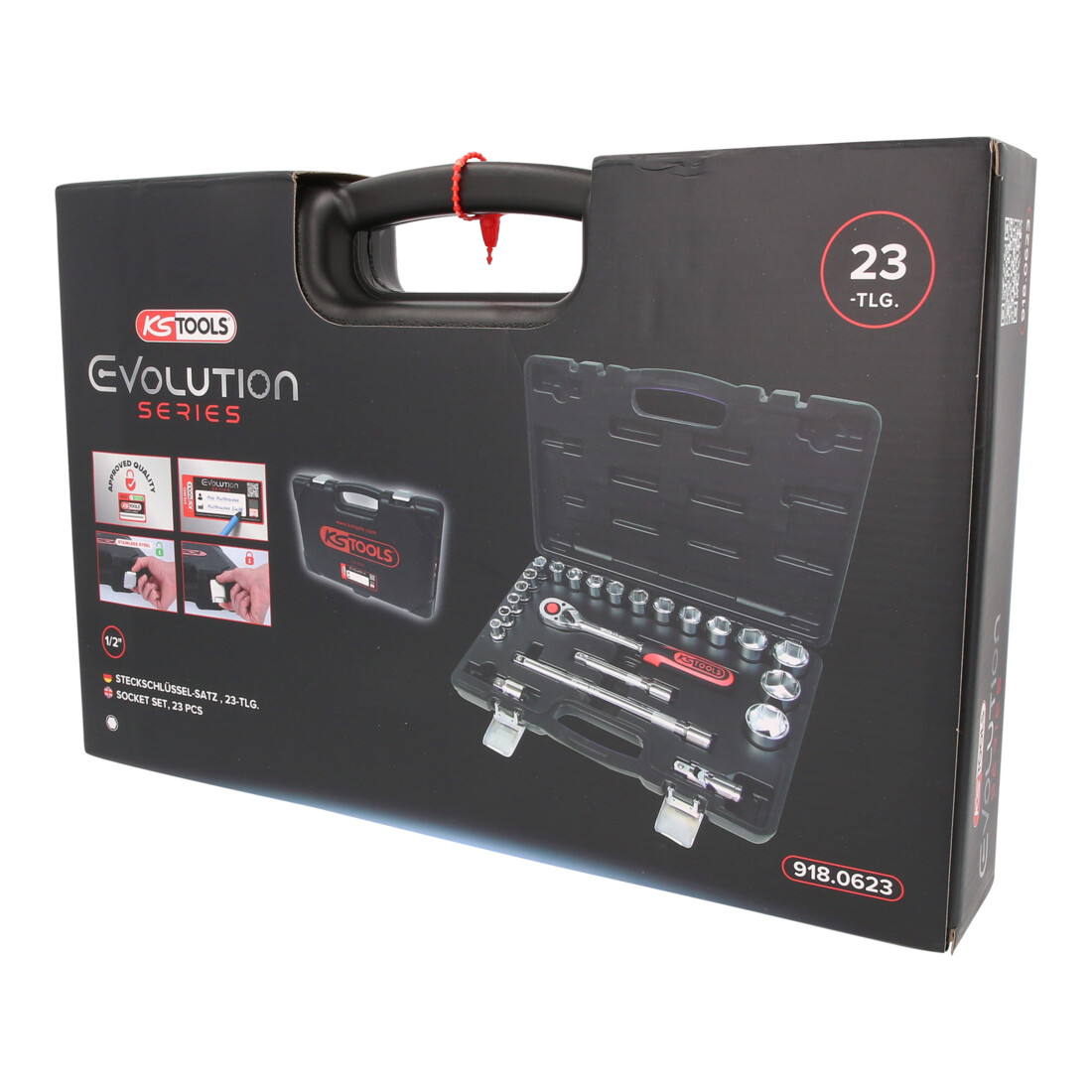 KS Tools 1/2" CHROMEplus dopsleutelset, 23-delig