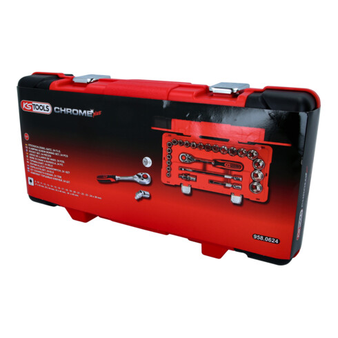 KS Tools 1/2" CHROMEplus dopsleutelset, 24-delig.