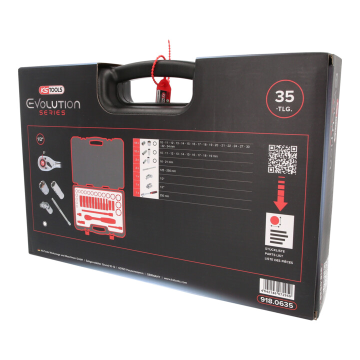 KS Tools 1/2" CHROMEplus dopsleutelset, 35-delig