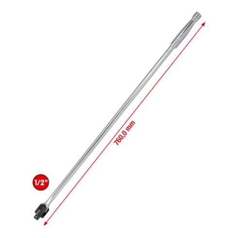 KS Tools 1/2" CHROMEplus Gelenk-Steckgriff, 760mm