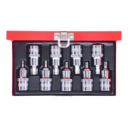 KS Tools 1/2" CHROMEplus Jeu de douilles tournevis TX percé,9 pcs. TB20-TB60-3