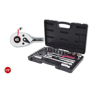 KS Tools 1/2" CHROMEplus Steckschlüssel-Satz, 28-teilig