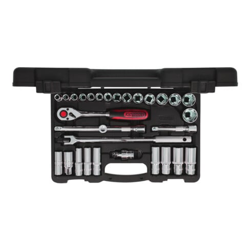 KS Tools 1/2" CHROMEplus Steckschlüssel-Satz, 30-teilig