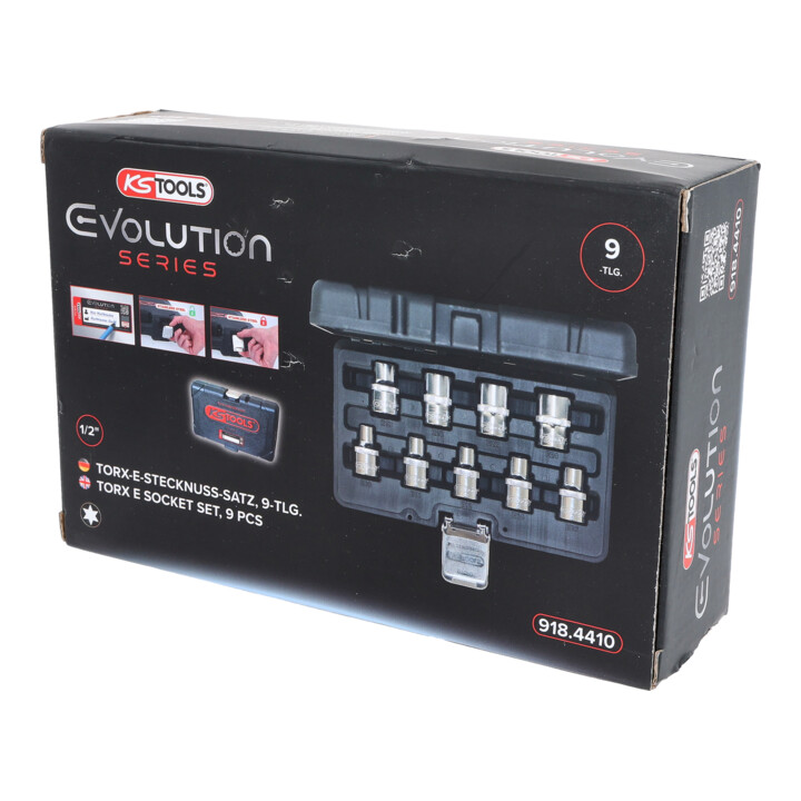 KS Tools 1/2" CHROMEplus TX-E dopsleutelset, 9-delig