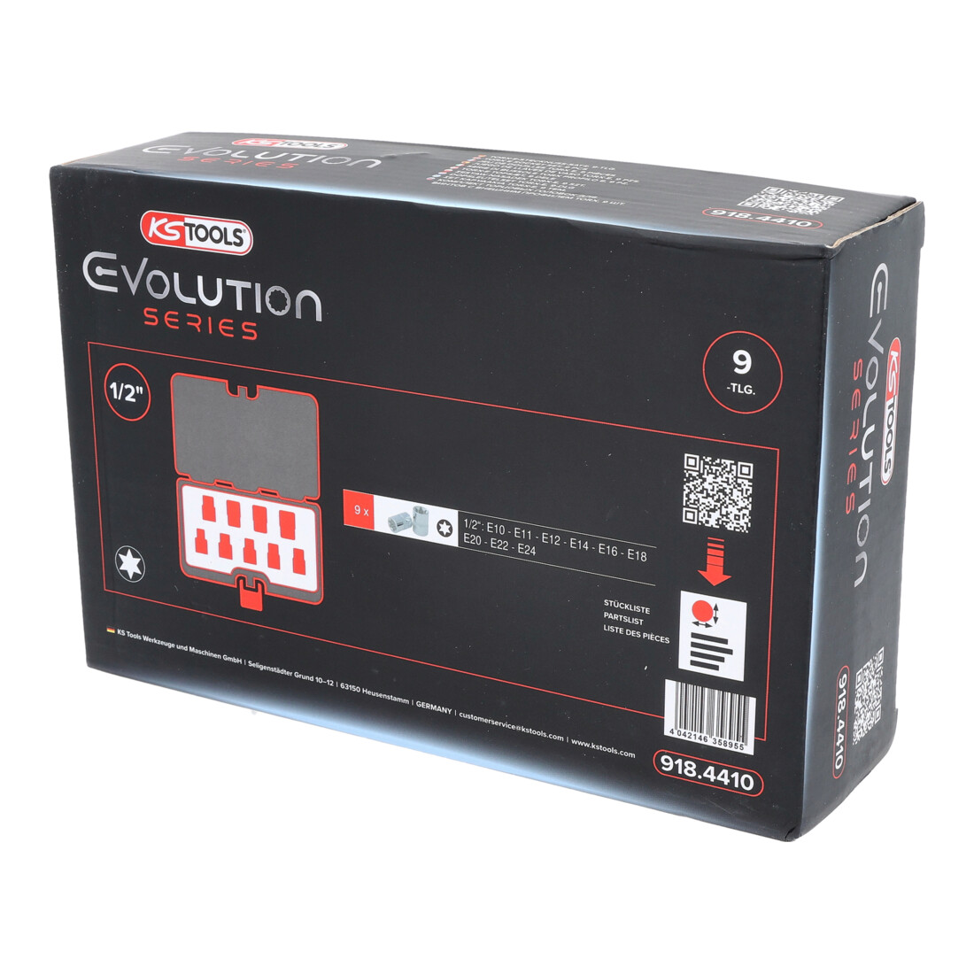 KS Tools 1/2" CHROMEplus TX-E dopsleutelset, 9-delig