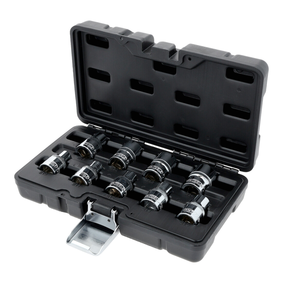 KS Tools 1/2" CHROMEplus TX-E-Stecknuss-Satz, 9-teilig