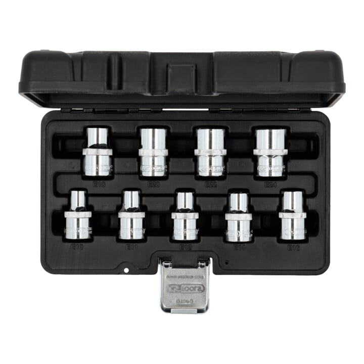 KS Tools 1/2" CHROMEplus TX-E-Stecknuss-Satz, 9-teilig