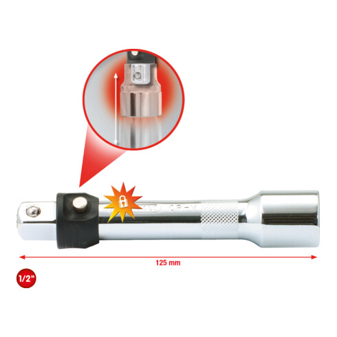 KS Tools 1/2" CHROMEplus Verlängerung mit Verriegelung