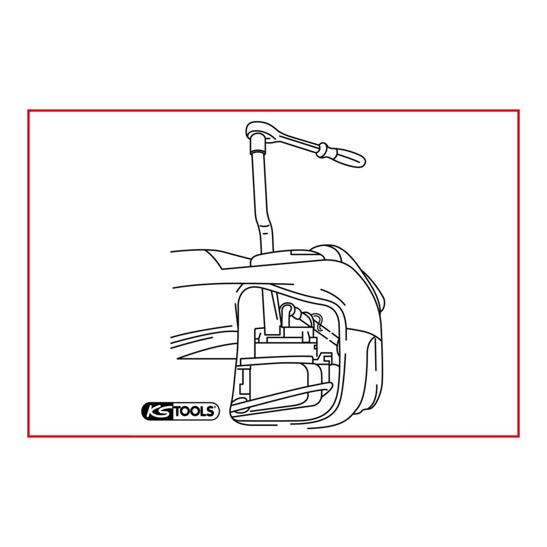 KS Tools 1/2" Clé pour pompe à carburant VAG Ø100mm