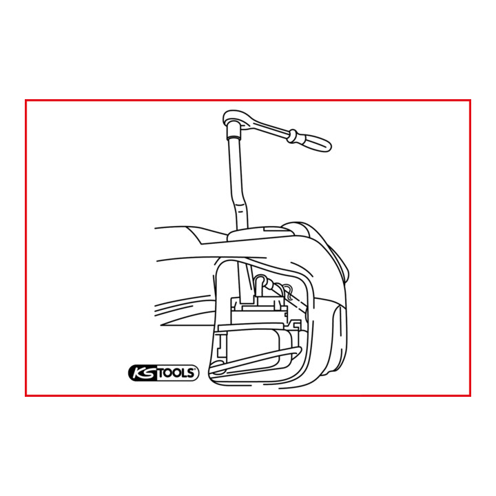 KS Tools 1/2" Clé pour pompe à carburant VAG Ø100mm