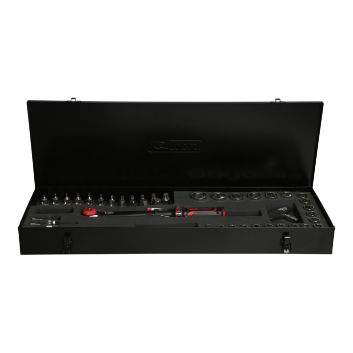 KS Tools 1/2" Coffret de clés dynamométriques ERGOTORQUE®precision à carré d'entraînement bouton, 20-100Nm, 49 pcs.