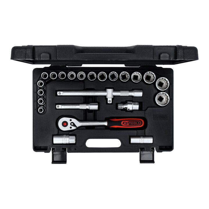 KS Tools 1/2" Coffret de douilles, 12pans 24 pcs.