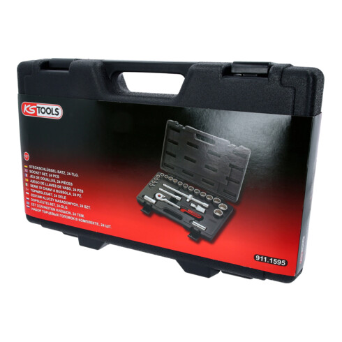 KS Tools 1/2" Coffret de douilles, 12pans 24 pcs.